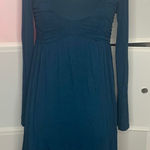 Forever 21  Teal Long Sleeve Baby Doll Dress Size Small Photo 0