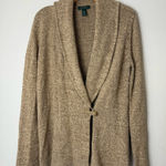 Lauren jeans co Marled oatmeal shawl collar toggle button cardigan sweater L Size L Photo 0