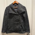 Lands' End Black and White Textured Jacket size XS (2/4) Gray Photo 1