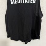Lululemon Sweat Date 'Highly Meditated' Muscle Tank Top Black and White Size 4 Photo 4