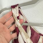 Nic+Zoe Burgundy Shadow Blocks Print Shell Cowl Neck Sleeveless Career Feminine Photo 3