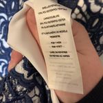 Alice + Olivia womens 4 small Jacki V neck lace dress navy blue with rose new Photo 8