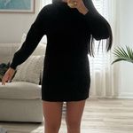 Black turtle neck sweater mini dress Photo 3