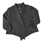 NWT Open Front Cardigan Womens 2X Lagenlook Made In USA Flowy Travel Blue Noir Gray Photo 4