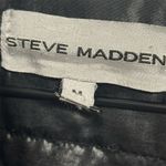 Steve Madden Convertible Puffer Jacket Vest M Black Shiny Wet Look Y2K 90s Cyber Photo 10