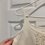 Eddie Bauer Women's Ruffle Cami Ivory Size Large Cotton Silk Minimalist Photo 3