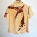 Jamie Sadock Yellow Abstract Short Sleeve Half Zipper Golf Polo Size XS Photo 9