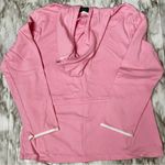 Ralph Lauren Lauren Womens Sz L Pink Hooded Drawstring Zip Up Jacket White Trim Photo 3