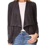 Cupcakes and Cashmere Mackenzie faux suede stretch open front draped jacket M Photo 1
