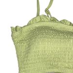 Cider NWT  Ruffle Smocked Bikini Swimsuit Adjustable Straps Tie Bottoms L Green Photo 8