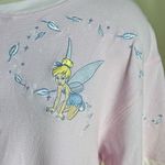 Disney Vintage  Tinker Bell Waffle‎ Knit Henley Pink Tee L Photo 8