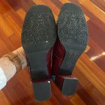 Obiono Handpainted Colorful Women's Shoes Butterfly Floral Indie Chunky Retro 38 Red Size 7.5 Photo 4