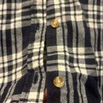 Hollister Navy & White Fine Plaid  Flannel Photo 2