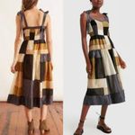 Ulla Johnson NEW  Minerva Patchwork Midi Dress Blue Gold Sz 8 Editorial Soft Girl Photo 10