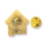 Vintage AQS American Quilt Society Quilt Shows 1996 Lapel Hat Tie Pin Souvenir Gold Photo 2