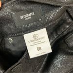 EXPRESS Black Skyscraper Mid Rise Pants 6R Coated Snake Print Conscious Edit Photo 4