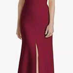 NWT Dessy Collection Off The Shoulder Notch Trumpet Gown in Burgundy 3038 Red Size 18 Photo 0