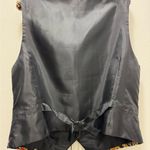 Norton Mcnaughton  black silk quilted vest with Americana/Equestrian crest print Photo 3