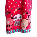 Fleece towel wrap one size fits most pink with white polka dots Photo 2