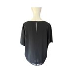 Lululemon  A Shift In Time Black Short Sleeve Top Size 8 Relaxed Fit Photo 8