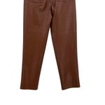 Aritzia Wilfred Melina Pants Vegan Faux Leather High Waist Brown Size 4 Photo 9