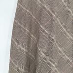 Karen Kane  Bias Cut Glen Plaid Skirt Tan Brown size Large Elastic Waist Pull On Photo 3