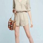 Cloth & Stone  Dahl Romper Anthropologie snake print linen blend size small Photo 0