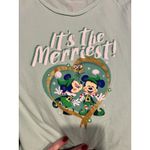 Disney  Parks It’s The Merriest Very Merry Christmas Party 2017 T-shirt Womens LG Photo 4