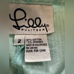 Lilly Pulitzer  White Green Sea Shells Patterened Capri Pants Photo 5