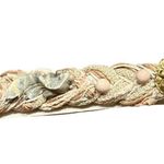 Vintage Carolyn Tanner Designs Braided Belt Cream Textured 36" long 2" wide Photo 6