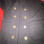 Habitat Cardigan Sweater Women’s XL Black Chunky Cotton Button casual cozy artsy Photo 9