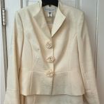 Liz Claiborne Suit Set Vintage Cream Blazer and matching Skirt Photo 1
