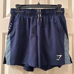 Gymshark Sport 5” Short Heavy Blue Iron Blue Size Small Slim Fit Zipped Pocket Photo 0