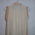Ryu  CottageCore Sleeveless Beige Lace Overlay Button Front Dress Beach Boho Sz S Photo 8