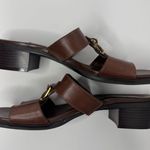 Naturalizer Brown Leather Slip-On Sandals Size 10M Photo 5