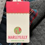 MarleyLilly reversible quilted scarf embroidered LINDA in scarf plaid and gray Photo 8