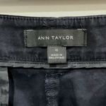 Ann Taylor Black Crop Pants Chino Cotton Woven Flat Front Womens Sz 10 Photo 1