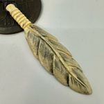 Bone beaded chinese coin pendant vintage estate necklace Photo 9