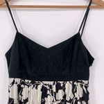 BCBGMAXAZRIA Black & White Floral Woven Silk Dress Size 4 Photo 4
