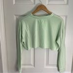 Sundry Pastel Green Cropped Long Sleeve Top Size 0, Ladies XS activewear Photo 4
