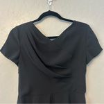 Brooks Brothers black short sleeve draped v-neck faux wrap dress size 2 Photo 10