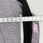 Nike Running Dri Fit Long Sleeve Top Women's Size S Center Swoosh Gray Pink Photo 2