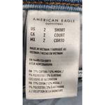 American Eagle Light Wash Distressed High Rise Mom Jeans Ripped Denim Size 2 Photo 3