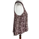 Elizabeth and James Top Sleeveless Tank Blouse Floral Geometric Red Small Photo 9