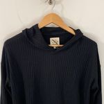 Chaser black waffle knit circle knit thermal lounge hoodie size S Photo 3