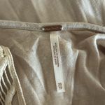 Free People  Star Lace Dress Beige‎ Stud Bead Detail Asymmetric Hem XS Photo 8