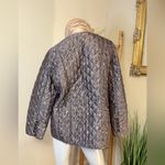 Chico's  Quilted Button Up Jacket Metallic Python Mauve 16/18 Photo 8