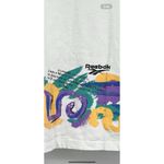 Reebok Women's Crop Top L Graphic T Shirt Geometric Running VTG French Colorful Photo 2