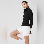 Alo Yoga Alo Alosoft 1/2 Zip Rapid Pullover in Black XXS Photo 8