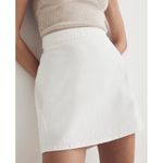 Madewell  - NWT Denim High-Waist Straight Mini Skirt in Tile White Sz 24 Photo 1